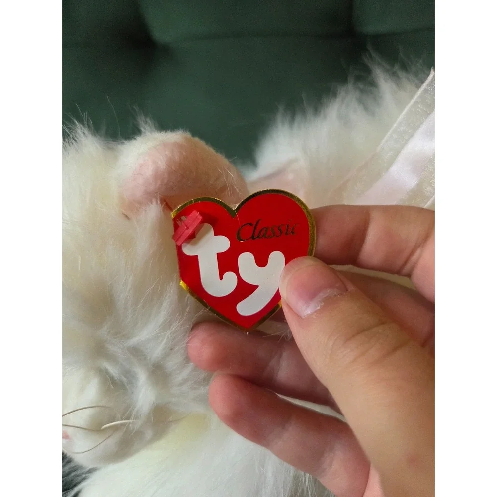 Ty Classic SUGAR White Long Hair Persian Cat 12